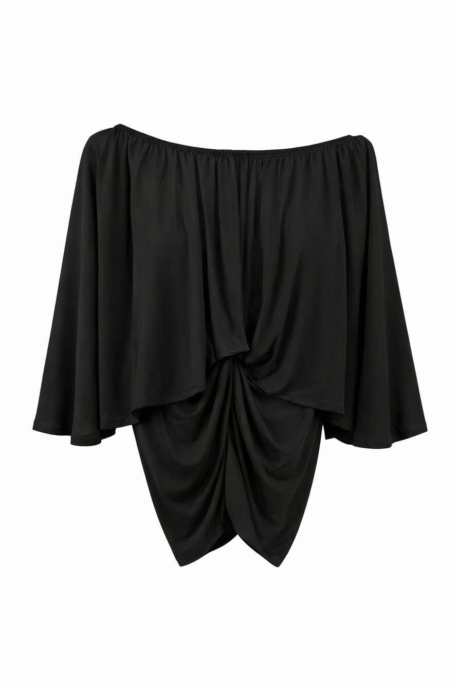 SHEIN twist tie back long sleeve cropped...